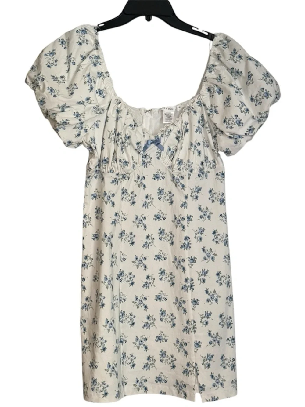 altar'd state white dress with blue flowers Altar'd State | Journee Floral Maxi Dress | WHITE-BLUE